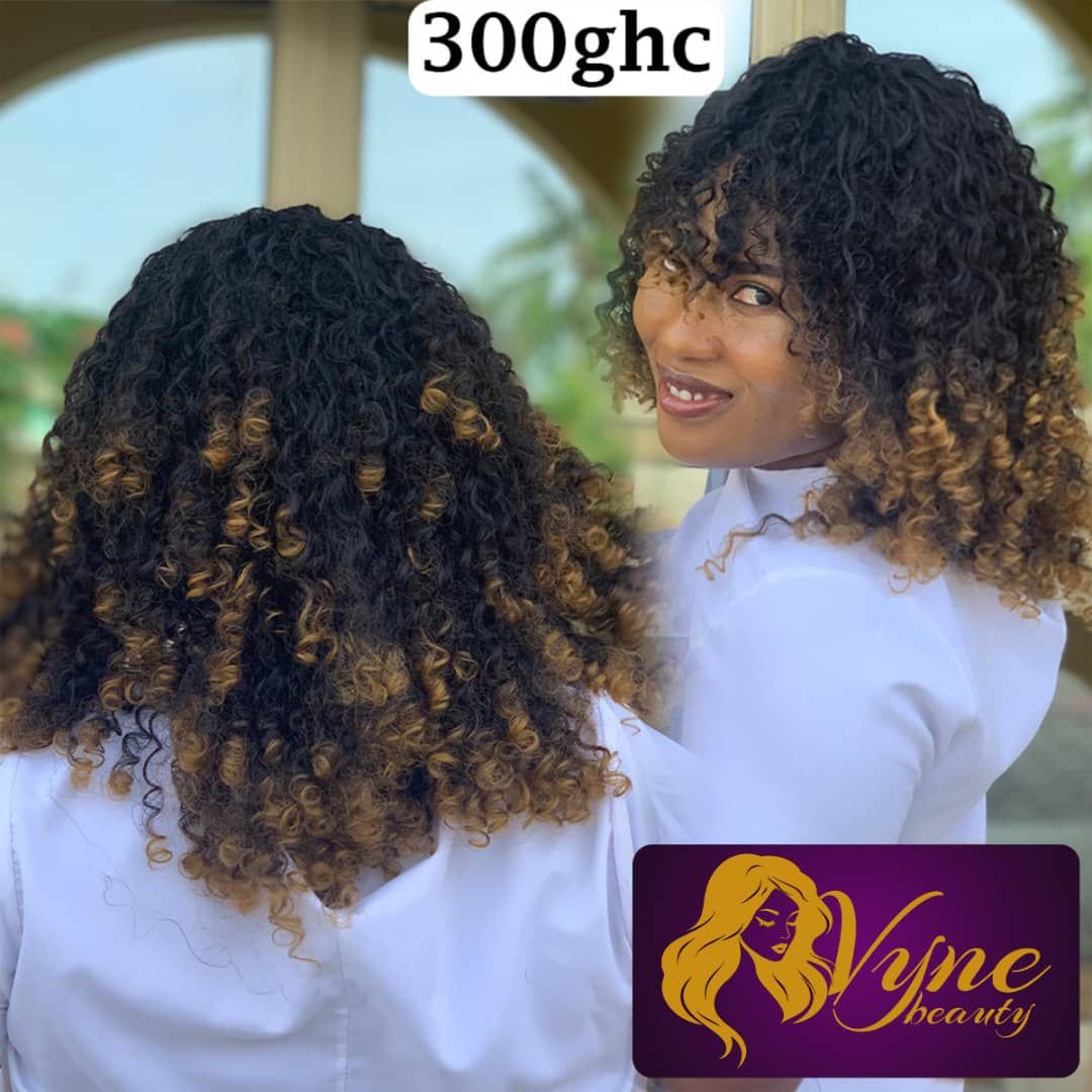 Gold Tips Fringe - Human Hair Blend